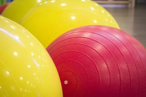 Colored balls for pilates Stock Photos