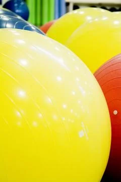 Colored balls for pilates Stock Photos