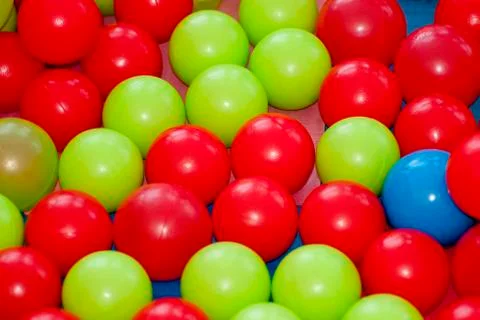 Colored balls on the playground Stock-Fotos