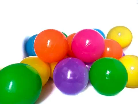 Colored balls on a white background Stock Photos