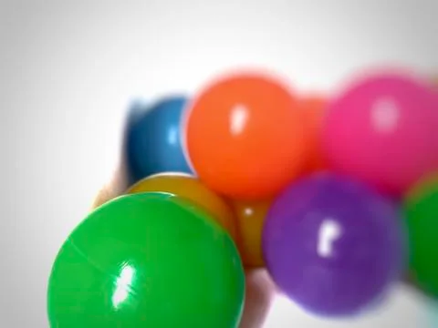 Colored balls on a white background Stock Photos