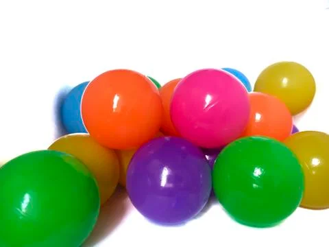 Colored balls on a white background Stock Photos
