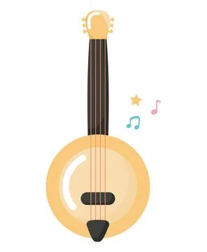 Colored banjo design Stock Illustration