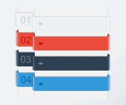 Colored banners Stock Illustration