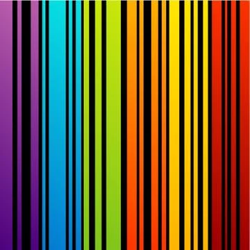 Colored bar code Stock Illustration