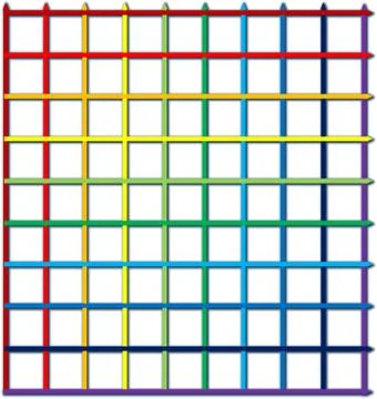 Colored bars on white background. Stock Illustration
