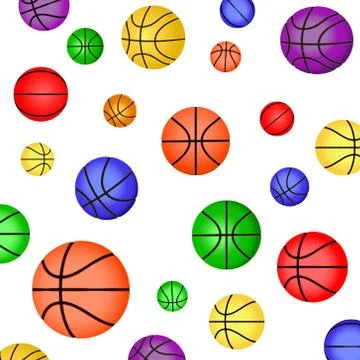 Colored basketball ball Stock Illustration