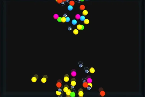 Colored beads to fill up the container Stock Footage 938842