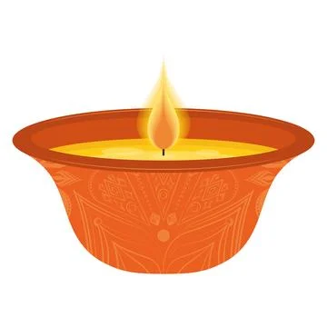 Colored beautiful candle Vector Stock Illustration