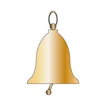 Colored Bell Vector Illustration. Isolated Handbell Icon Stock Illustration