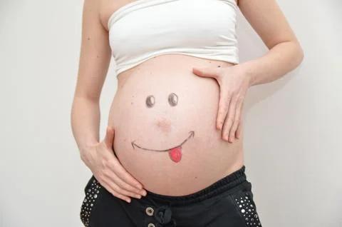 Colored belly Stock Photos