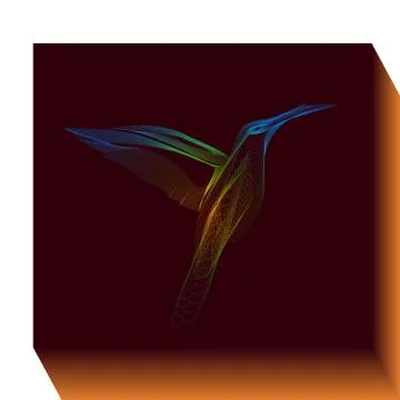 Colored bird caliber Stock Illustration