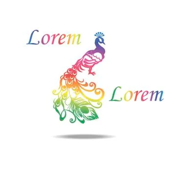 Colored bird logo Stock Illustration