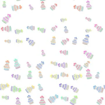 Colored birthday cake seamless pattern Stock Illustration