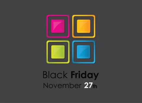 Colored black friday background with special design elements Stock Illustration