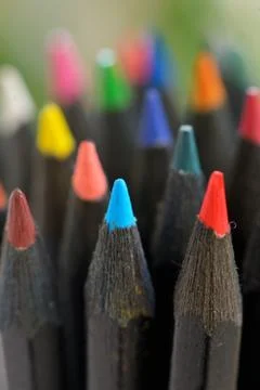 Colored  black pencils Free Stock Photos