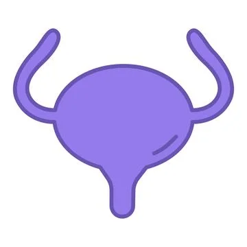 Colored Bladder Icon. Vector Illustration. Human Internal Organ, Medicine. .. Stock Illustration