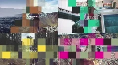 Colored Blocks Mosaic Stock After Effects