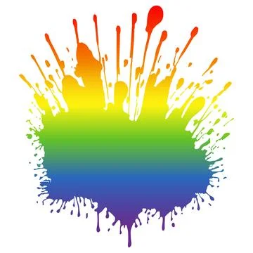 Colored blot paint splashes bright design Stock Illustration