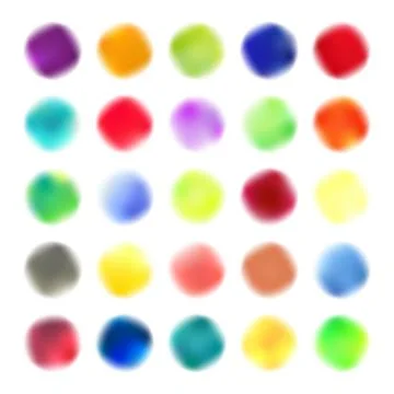 Colored blots set Stock Illustration