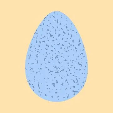 Colored blue Easter egg vector illustration. Modern textured egg shape decorated Stock Illustration