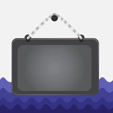 Colored board fixed on surface by a nail with darker frame and thick strip... Stock Photos