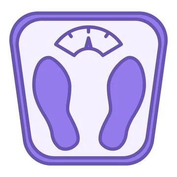 Colored Body Scale Icon. Vector Drawing. Bathroom Scale. Weight Loss. Gym a.. Stock Illustration