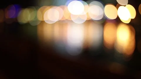 Colored bokeh from lanterns and reflections Stock Footage 144470108