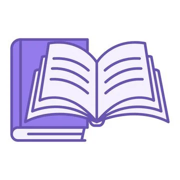Colored Books Icon. Vector Illustration. Open Book and Closed Book. Printed.. Stock Illustration