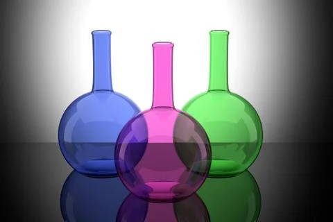 Colored bottles Stock Illustration