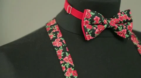 Colored bow-tie on a mannequin Stock Footage 59725651