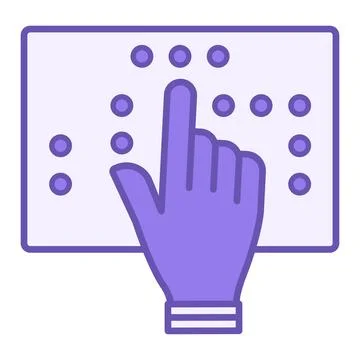 Colored Braille Icon. Vector Illustration. Raised Dot Tactile Font for Writ.. Stock Illustration