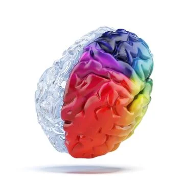 Colored brain Ilustración de archivo