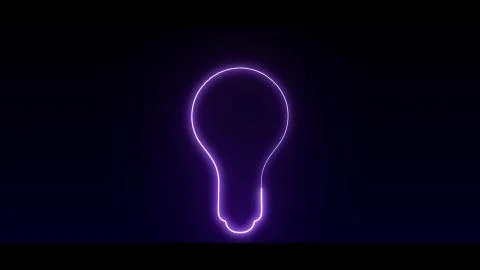 Colored brain inside the bulb in highlight and glow effect mp4 video Illustrazione stock