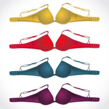 Colored bras Stock Illustration