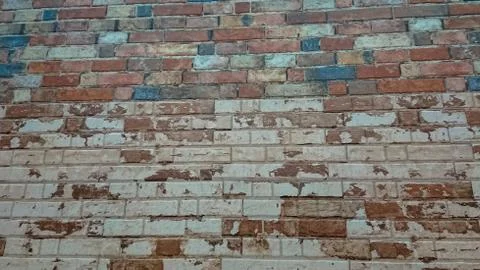 The colored brick wall texture background Stock Photos