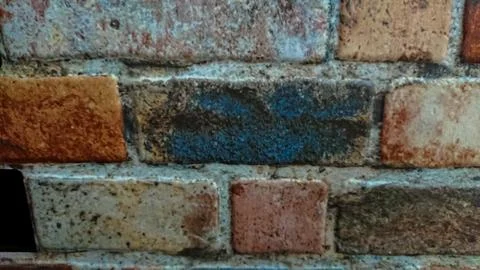 The colored brick wall texture background Stock Photos