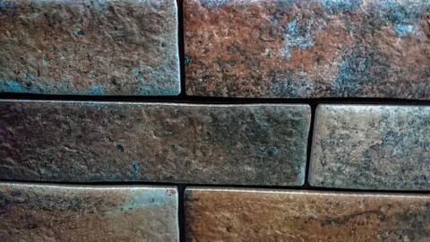 The colored brick wall texture background Stock Photos