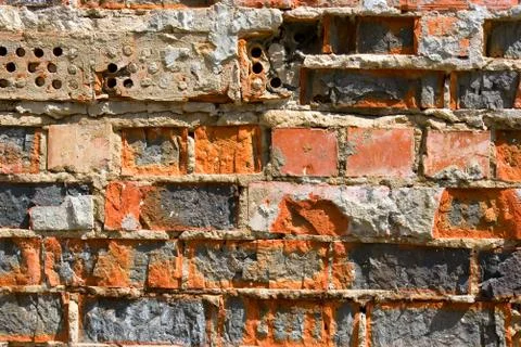Colored brick wall texture Stock Photos