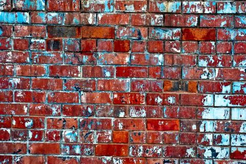 Colored brick wall texture Stock Photos