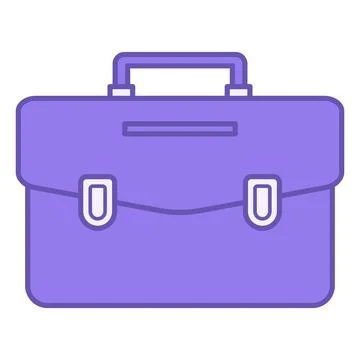 Colored Briefcase Icon. Vector Icon. Suitcase, Bag, Case, Briefcase. Office.. Stock Illustration