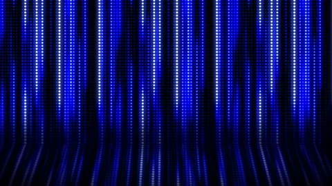 Colored bright lines fall down. Glowing points. Looped Video stock 243263658