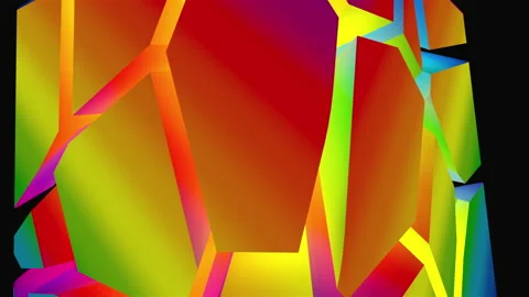 Colored broken cube Stock Footage 197490282