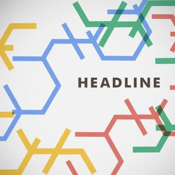 Colored broken lines on a light background Stock Illustration