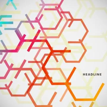 Colored broken lines on a light background Stock Illustration