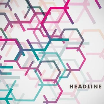 Colored broken lines on a light background Stock Illustration