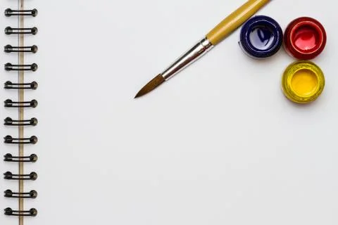 Colored brushes for painting Stock Photos