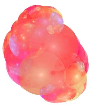 Colored bubble suds isolated on white Illustrazione stock