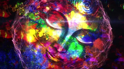 COLORED BUDA WITH MAGIC EFFECT OF TRANSITION Stock Footage 233924277