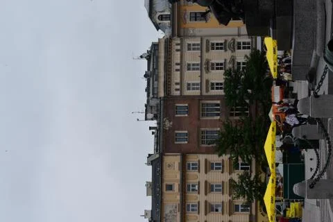 Colored buildings 스톡 사진
